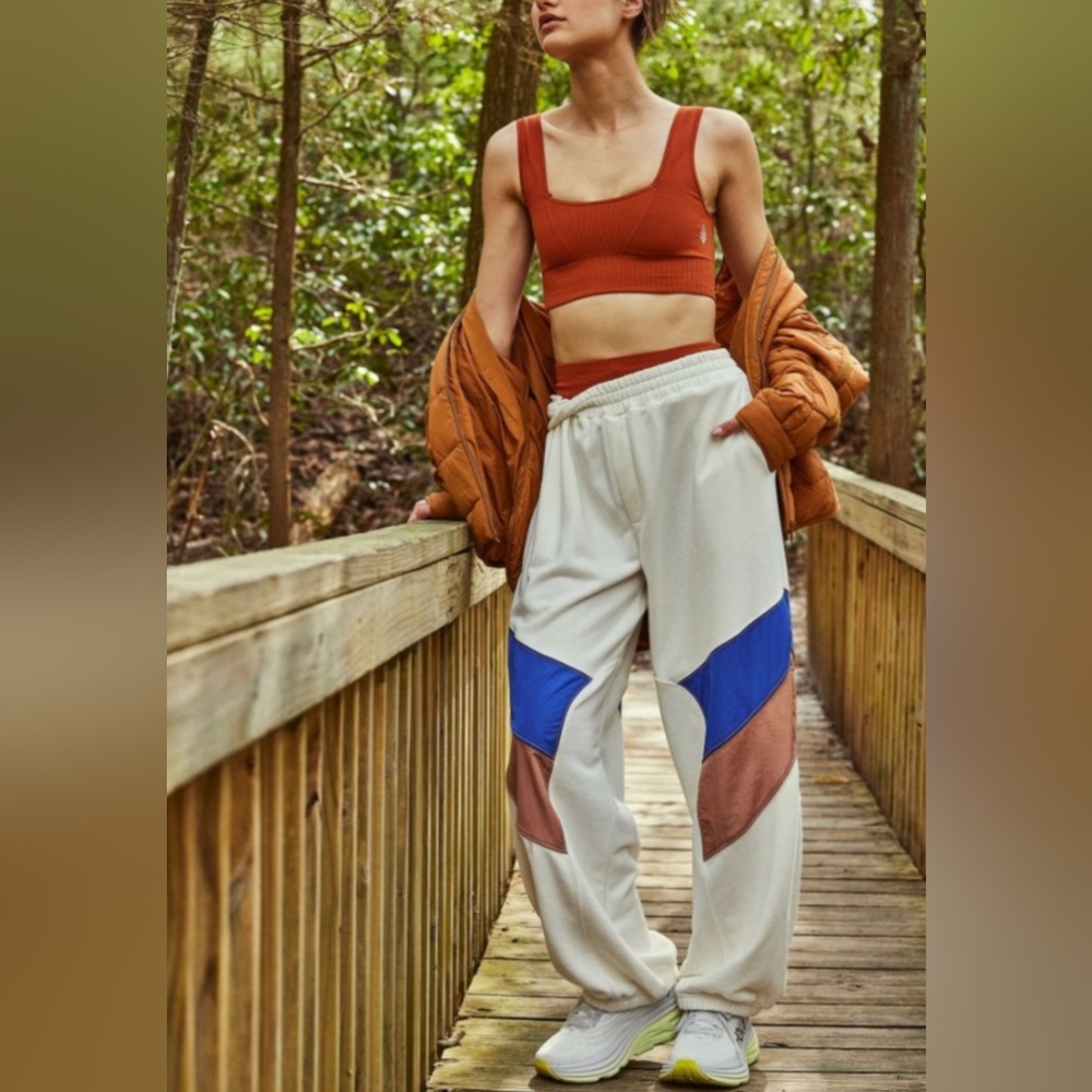 FP MOVEMENT Hot Track Pants / Ivory Combo NWT